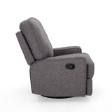 QKFF 36'' Wide Swivel Glider Recliner Chair, Manual Single Recliner with Triple Motion, Plush Cushioning, Traditional Modern Design for Living Room, Nursery, Bedroom QKFF