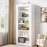 Tribesigns Modern White 6-Shelf Tall Bookcase Set of 2 for Stylish Home Storage Tribesigns