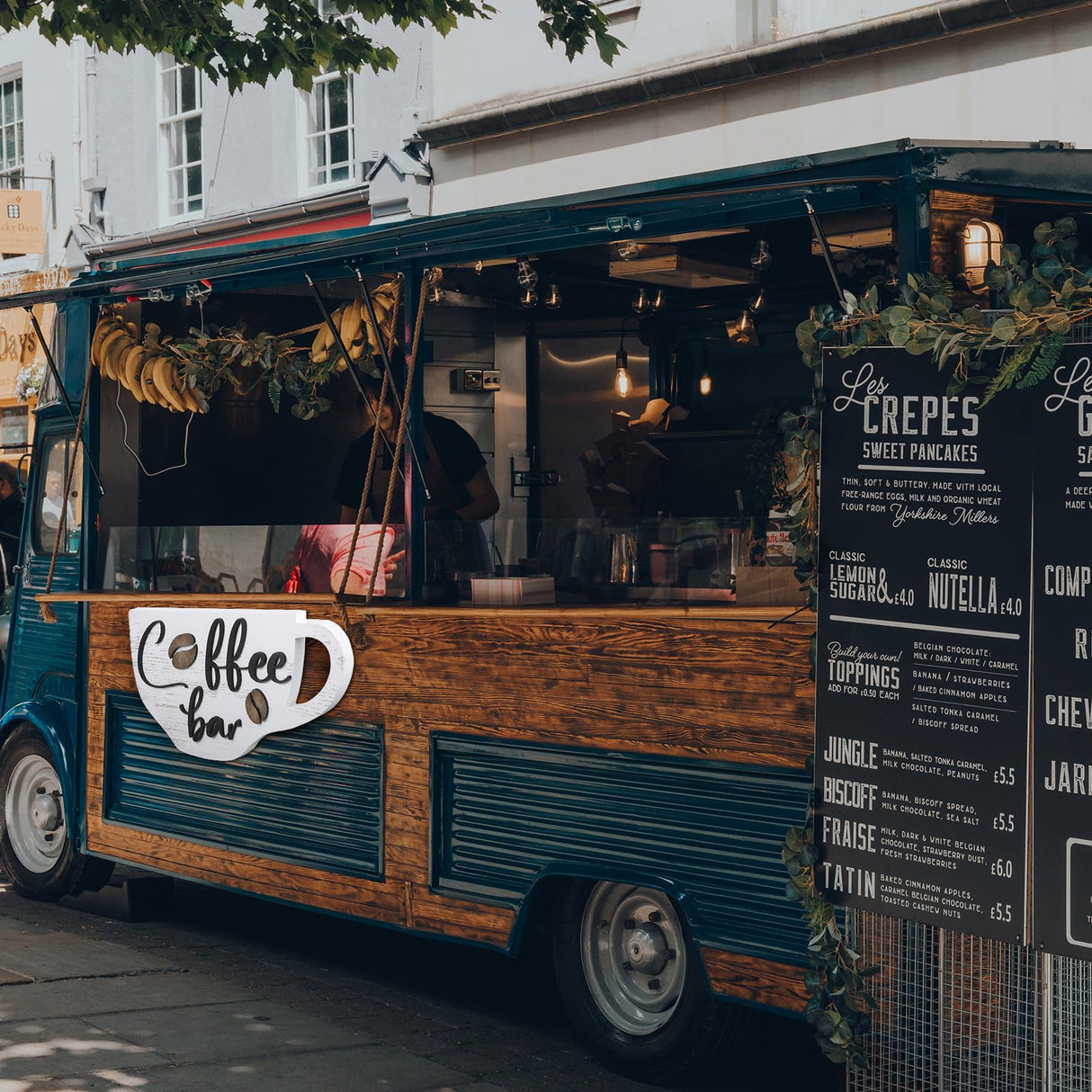 Kigley Coffee Bar Sign 13 x 6.7 Inch Rustic Wood Coffee Sign Farmhouse Coffee Bar Wall Decor Coffee Wall Sign Boho Kitchen Decor Art Accessories for Home, Kitchen, Coffee Station (White) Kigley