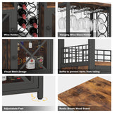 Homeiju Mini Bars for Home, Wooden Coffee Bar Cabinet, Modern Liquor Cabinet for Liquor and Glasses, Farmhouse Buffet Wine Bar Cabinet with Storage Sideboard for Home Kitchen Dining Room Homeiju