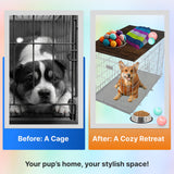 Skywin Dog Crate Topper Wood - 42" x 28" Dog Table Topper, Premium Dog Kennel, Functional Pet Crate Furniture Table Dog Topper Skywin