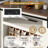 Hlivelood 66" Farmhouse TV Stand with Power Outlets for 75 65 Inch TVs, Entertainment Center with Sliding Barn Door & Large Storage Cabinets w/Adjustable Shelf, 33" Tall TV Media Console, Rustic White Hlivelood