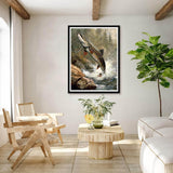 Bimkole 5D Diamond Art Kits for Adults Fish, Full Drill DIY Rhinestone Embroidery Set Paint with Diamonds Art by Number Kits Cross Stitch Home Wall Craft Decoration Animal 12x16 inch Bimkole