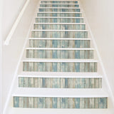 practicalWs 17.71''×396.8''Blue Distressed Wood Wallpaper Self-Adhesive Peel and Stick Wall Paper Vintage Wood Panel Interior Film Surfaces Easy to Clean practicalWs