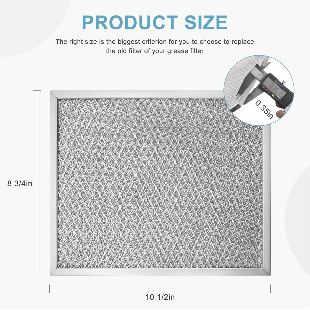 2 Pack Aluminum Range Hood filter 97006931 Replacement for Bro-an Nu-tone Range Hood Grease Filter PART#S97006931 (10-1/2 x 8-3/4 in) BP29, 88150, 99010121 by AMI PARTS AMI PARTS