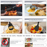 Kitchen Utensils Set- 34PCS Silicone Cooking Utensils with Holder, Umite Chef Heat Resistant Kitchen Utensil Spatula Set for Nonstick Cookware, Black Wooden Handles Kitchen Gadgets Tools Set Umite Chef