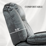 HOMCOM Power Lift Recliner Chair for Elderly, Fabric Massage Chair with Massage and Heat, Electric Lift Chair with USB Ports, Remote Controllers and Side Pockets, 35" Wide Back, Gray HOMCOM