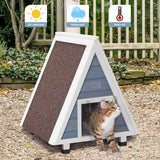 Petsfit Cat House for Outdoor Indoor Cats Weatherproof, Outside Feral Cat Shelter with Escape Door Petsfit