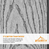 ZYJOYY 7.3 x 12 FT Shed Resin Outdoor Storage with Floor, 566 cuft Plastic Shed with Window and Lockable Door for Garden, Backyard, with Wood Texture, Grey ZYJOYY