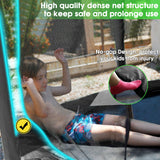 LHX 16FT Tranpoline for Adults and Kids, 1500LBS Tranpoline with Enclosure Net, Basketball Hoop and Ball, Outdoor Tranpoline with Light, Sprinkler, Ladder, Stakes Anchors - ASTM Approval LHX