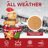 ZPISF 6 FT Christmas Inflatables Outdoor Decorations, Cute Christmas Blow Up Yard Decorations Gingerbread Man in Hot Cocoa Mug Scene for Garden Lawn Xmas Decor ZPISF