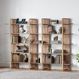 Tribesigns 5-Tier 47 Inches Wide Book Shelf Bookcase, Boho Open Bookshelves Etagere Display Office Shelving Unit, for Living Room, Office & Bedroom, Metal & Wood, Retro Brown (2) Tribesigns