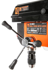 WEN 4211 3.2-Amp 10-Inch 5-Speed Cast Iron Benchtop Drill Press with Laser and Keyless Chuck , Black WEN