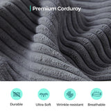 LINSY HOME Oversized Modular Sectional Sofa, 105" Cloud Couch L Shaped 3-Seat Sofa with Ottoman, Corduroy Deep Seat Modular Couches for Living Room, No Assembly Required, Bluish Grey LINSY HOME