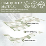 SahSahCasa Quilt King Size, King Quilt Set, 100% Cotton King Quilt Bedding Set Bedspreads, Farmhouse Patchwork Quilt, Plaid Reversible Lightweight Rustic Bedspread, Green/Brown, 3Pcs SahSahCasa