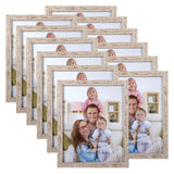 Giftgarden 8x10 Picture Frame Distressed Beige White Set of 12, Multi Rustic Wood Grain 8 by 10 Photo Frames Bulk for Wall or Tabletop Display Giftgarden