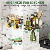 OMAIRA Shower Caddy 3-Pack, Adhesive Shower Organizer with Soap Holder, Rustproof No Drilling Shower Shelves for Inside Shower Bathroom Organizer and Storage, Black(Large) OMAIRA