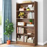 Tribesigns 72-Inch Modern 6-Tier Tall Bookcase with Storage Shelves - Elegant Wood Library Unit for Home & Office Tribesigns