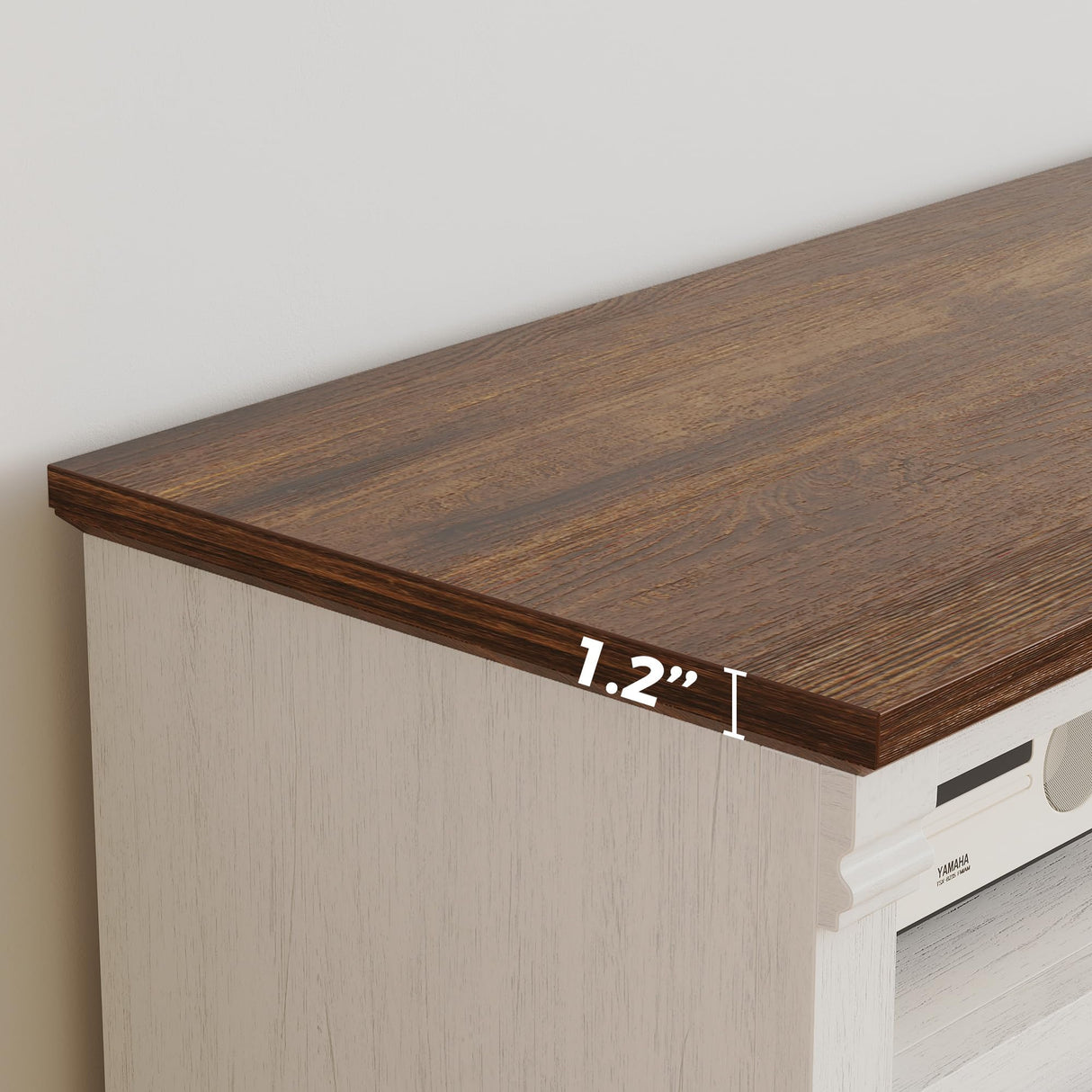 IRONCK Farmhouse TV Stand for 75+ Inch TV, 70" Entertainment Center with Storage Cabinets and Sliding Barn Door, Media Console for Living Room, White IRONCK