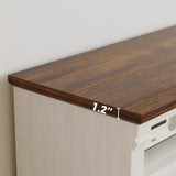 IRONCK Farmhouse TV Stand for 75+ Inch TV, 70" Entertainment Center with Storage Cabinets and Sliding Barn Door, Media Console for Living Room, White IRONCK