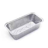 (100 Pack) Premium 2-LB Bread Loaf Baking Pans - 8.5" x 4.5" x 2.5" l Heavy Duty l Disposable Aluminum Foil Tins for Cakes Meatloaf Lasagna Fig & Leaf