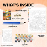 NPCSWXQ Paint by Numbers Kit for Adults Beginners, Sunrise Mountains and Rivers Landscape Painting Crafts Number Art Paint Kits for Home Wall Bedroom Study or Office Decor Gift 16x20Inch NPCSWXQ