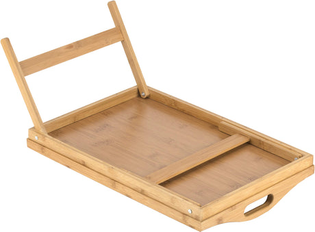 Home-It Large Bed Table Tray with Folding Legs - Breakfast Tray with Handles - Bamboo Bed Tray for Bed, Sofa, Eating and Laptops, Snacking and Working HOME IT