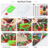 Ohhvvow Diamond Painting Kit for Adults: Sailing Ship with Flower Waves - Full Drill Round Diamonds Ocean Art | Stress Relief DIY Craft Decor, 12x16 inch Ohhvvow