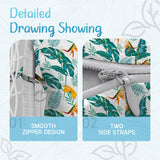 Outdoor Round Egg Chair Cushion Replacement, Waterproof 45"L x 45"W Thicken Hanging Swing Egg Chair Cushions with Headrest Pillow, Wicker Basket Eggs Chairs Pad for Garden Offices(Yellow Green Leaf) Uthem