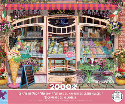 Ceaco - Ice Cream Shop Window - 2000 Piece Jigsaw Puzzle - WoodArtSupply