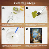 NiArt Paint by Numbers for Adults Beginners, DIY Paint by Numbers on Canvas for Kids, Oil Painting Kits for Gift Home Wall Decor, 10 Brushes and Acrylic Paint, 16x20 Inch, (Seaside Town, Unframed) NiArt