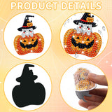 16 Pcs Luminous Halloween Diamond Art Magnets Kit, Glow in The Dark Diamond Painting Magnet Set for Adults Kids Beginners, Halloween Cute Ghost DIY Craft Fridge Magntic Stickers Home Decor Gifts CRASHOT