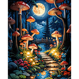 Aestalrcus Forest Paint by Numbers Kit for Adults, Mushrooms Paint by Numbers for Adults, DIY Paint by Number Gifts & Home Wall Decor 16X20 Inch Aestalrcus