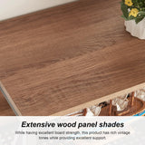 HOMISSUE 7-Tier Vintage Brown Industrial Bookshelf with Cabinet Design HOMISSUE