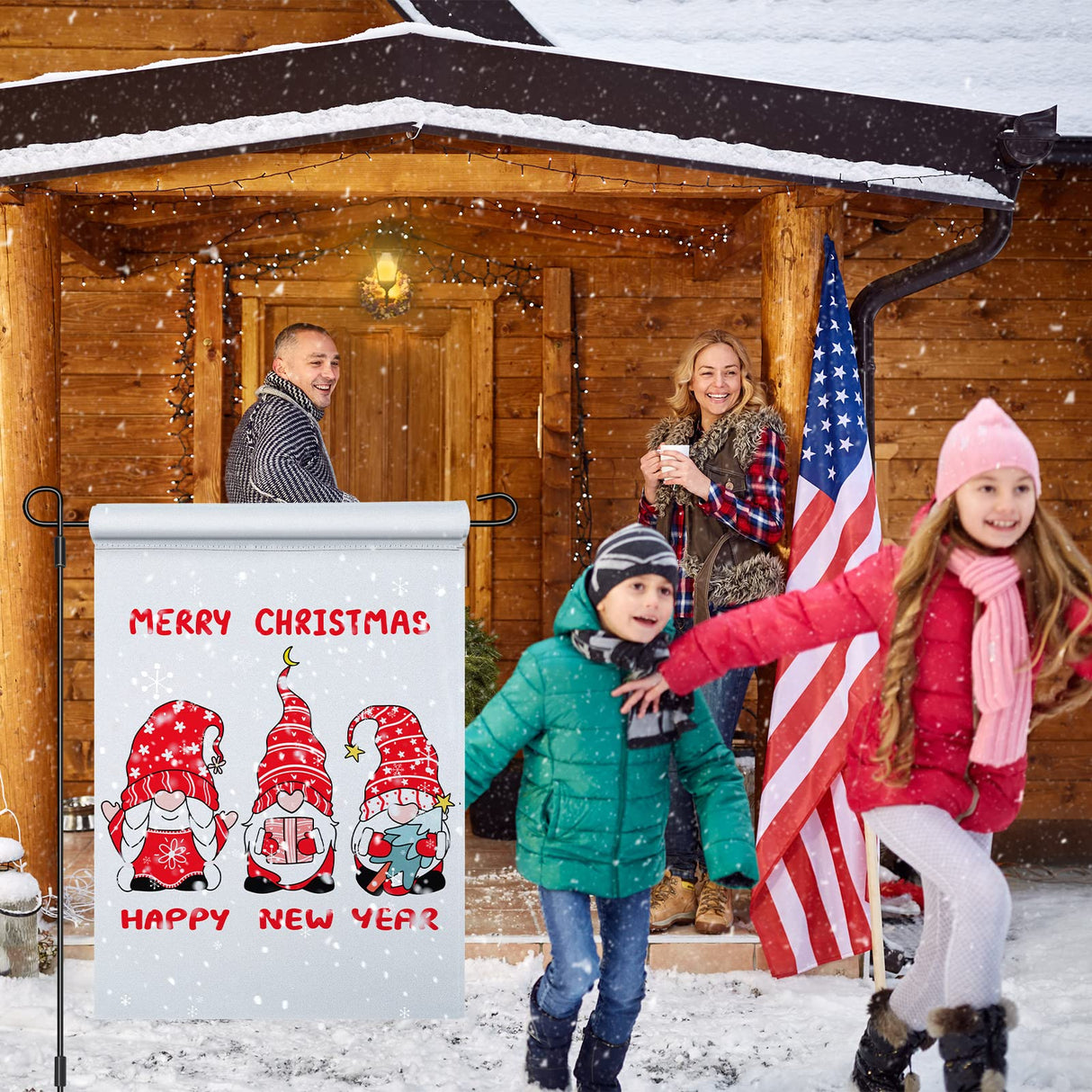 Sublimation Blank Garden Flag for Christmas and Winter Decoration Double Sided DIY Polyester Yard Flags for Outdoor Courtyard Party Home Festival Holiday, 12 x 18 Inch (10 Pieces) Boao