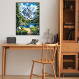 LELEMON Diamond Art Kits for Adults,Diamond Painting Kits for Adults,Rocky Mountain National Park 5d Diamond Painting Kit with Diamond Art Accessories for Home Wall Decor 12 x 16inch LELEMON