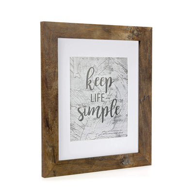 kennethan Rustic Brown 11x14 Picture Frame - Made to Display Pictures 8x10 with Mat or 11x14 Without Mat - Wide Molding - Wall Mounting Material Included