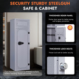 KAER 13-15 Gun Safe,Gun Safe for Rifles and Pistols,Double Layer Electronic Gun Cabinet,Gun Safes for Rifles Adjustable Gun Racks,Rifle Safes for Home with Separate Lockbox KAER