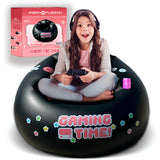 Inflatable Gaming Chair for Kids & Teens with Cup Holders and Side Pocket - This Air Gaming Bean Bag Chairs for Kids is The Perfect Furniture for Gamer Room Decor - Perfect Gaming Stuff for Boys 4-12 FranFusion
