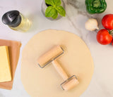 Mrs. Anderson’s Baking Double Dough Roller, Includes 4.125 and 2.375-Inch Wide Cylinders, Rubberwood Mrs. Anderson's Baking