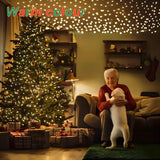 MIMIRGB 6Ft Rotating Artificial Christmas Tree, 360° Spinning Christmas Tree Stand with Remote Control and Timer W/300 Warm LED Lights MIMIRGB