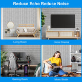 12 Pack Sound Proof Foam Panels for Walls 12"x12"x0.4'', Self Adhesive Soundproof Wall Panels, High Density Acoustic Foam Panels is Widely Used for Acoustic Treatment In Various Spaces(Gray) gumheni