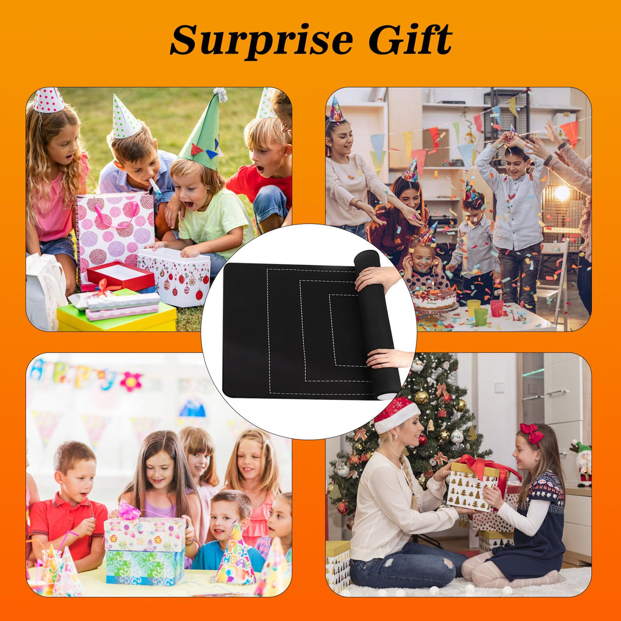 CHODEYE Premium Rubber Jigsaw Puzzle Mat, Roll Up, Saver Pad 46” x 26” Portable Up to 1500 Pieces with Non-Slip Rubber Bottom and Smooth Polyester Top + Storage Bag, 6 Colorful Trays, Rolling Tube CHODEYE