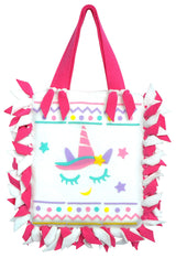 C.S. Kids Easy-to-Knot Unicorn Themed 3 in 1 DIY Kit | Fun DIY Arts and Craft Gifts Make Your Own for Kids | Educational Guides to Create Knotted Tote Bag, Pillow and Banner C.S.KIDS