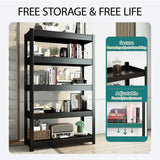 BESFUR 3-Tier Metal Shelving Unit, Adjustable Garage Shelves, Heavy Duty Garage Storage Shelving Unit for Warehouse Pantry Closet Kitchen, 15.8"*35.5"*35.5", Black BESFUR