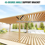 Kinchoix 45° Angle Support Brackets 8 PC 45-Degree Angle Corner Braces Inside Joint for Wood Post and Beam Desk Edge Pergola Gazebo DIY Kit Kinchoix