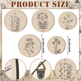 Qunclay 5 Pcs Wall Art Decor Wooden Living Room Wall Decor Bohemian Hanging Farmhouse Geometric 10'' and 8'' Aesthetic Wood Minimalist Posters for Bedroom(Floral) Qunclay