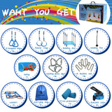 VOKSAFE Ninja Warrior Obstacle Course for Kids - Ninja Backyard Obstacle Course - 50' Weatherproof Outdoor Ninja Course Set with 10 Obstacles, Like Ladder, Swing VOKSAFE