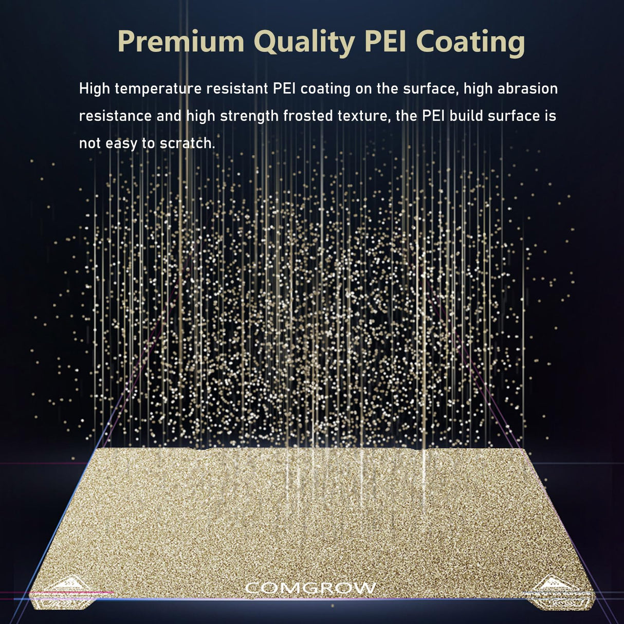Ender 3 V3 KE PEI Spring Steel 235x235mm, Texture PEI Sheet Magnetic Flexible Heated Bed, Ender 3 V3 SE Build Plate for Creality K1C/K1/Ender 3 V3/Ender 3/Ender 3 Pro/Ender 3 V2/Ender 3 V2 Neo Comgrow