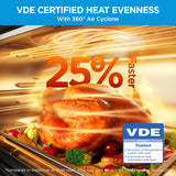 Midea Flexify French Door Toaster Oven Air Fryer Combo, 26.4 QT, Extra Large Air Fryer Countertop Oven 10-in-1 Combo, 25% Faster Cooking and 90% Less Oil, Stainless Steel Midea